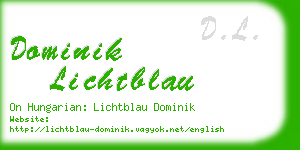 dominik lichtblau business card